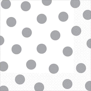 Amscan_OO Tableware - Napkins Frosty White Dotted Lunch Napkins 16Pk