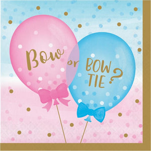 Amscan_OO Tableware - Napkins Gender Reveal Lunch Napkins 16pk