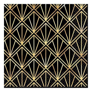 Amscan_OO Tableware - Napkins Glitz & Glam Hot Stamp Lunch Napkins 33cm 16pk