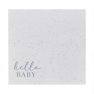 Tableware - Napkins Hello Baby Cloud & Speckle Cream & Grey Napkins 16.5cm 16pk