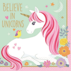 Amscan_OO Tableware - Napkins Magical Unicorn Beverage Napkins 25cm 16pk