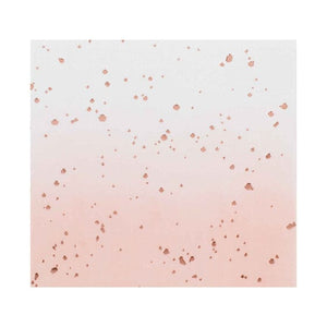 Tableware - Napkins Mix It Up Rose Gold Ombre Foiled Napkins 16cm x 16cm 16pk