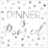 Mixed Metallic Dinner is Poured Beverage Napkins - Foil Hot-Stamped 16pk 16Pk