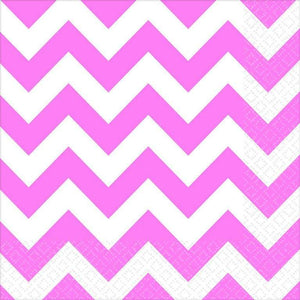 Amscan_OO Tableware - Napkins New Pink Chevron Lunch Napkins 16Pk