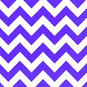 Amscan_OO Tableware - Napkins New Purple Chevron Lunch Napkins 16Pk