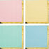 Pastel Celebrations Beverage Napkins Scalloped & Gold Foil 16pk
