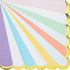 Pastel Celebrations Lunch Napkins Scalloped & Gold Foil 16pk