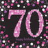 Pink Celebration 70th Lunch Napkins 33cm 16pk