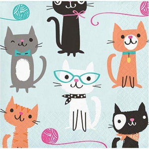 Amscan_OO Tableware - Napkins Purrfect Party Beverage Napkins 16pk