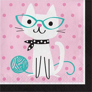 Amscan_OO Tableware - Napkins Purrfect Party Lunch Napkins 16pk