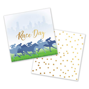 Amscan_OO Tableware - Napkins Race Day Hot Stamped Beverage Napkins 50pk