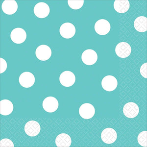 Amscan_OO Tableware - Napkins Robin's Egg Blue Dotted Lunch Napkins 16Pk