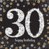 Sparkling Celebration 30th Birthday Lunch Napkins 33cm 16pk