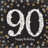 Sparkling Celebration 90th Lunch Napkins 33cm 16pk