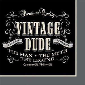 Amscan_OO Tableware - Napkins Vintage Dude Lunch Napkins 16pk