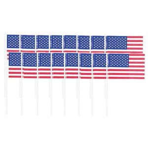 Amscan_OO Tableware - Picks, Stirrers & Skewers Patriotic American Flag Picks 6cm 120pk