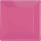 Amscan_OO Tableware - Plates Bright Pink Caribbean Blue Square Dessert Paper Plates 17cm 20pk