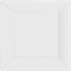 Frosty White Square Dessert Paper Plates 17cm 20pk