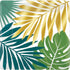 Key West Palm Leaves Square NPC Paper Plates 26cm 8pk