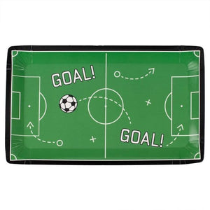 Tableware - Plates Kick Off Party Football Pitch Paper Plates NPC 17.7cm x 29.6cm 8pk