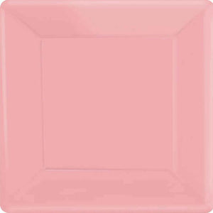 Amscan_OO Tableware - Plates New Pink Apple Red Square Dessert Paper Plates 17cm 20pk