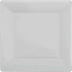 Amscan_OO Tableware - Plates Silver Frosty White Square Dessert Paper Plates 17cm 20pk