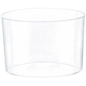 Amscan_OO Tableware - Popcorn Boxes & Snack Containers Mini Catering Round Bowls Clear Plastic 74ml 40pk