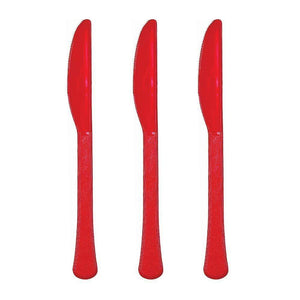 Amscan_OO Tableware - Spoons, Forks, Knives & Tongs Apple Red Magenta Premium Plastic Knives 20pk