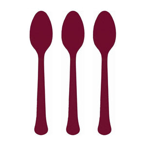 Amscan_OO Tableware - Spoons, Forks, Knives & Tongs Berry Apple Red Premium Plastic Spoons 20pk