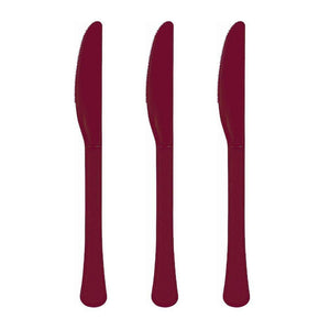 Amscan_OO Tableware - Spoons, Forks, Knives & Tongs Berry Magenta Premium Plastic Knives 20pk