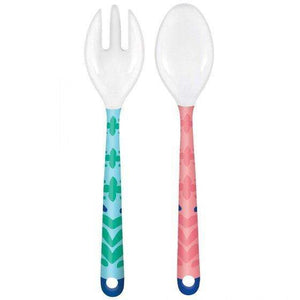 Amscan_OO Tableware - Spoons, Forks, Knives & Tongs Boho Vibes Salad Melamine Servers 24cm 2pk