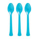 Amscan_OO Tableware - Spoons, Forks, Knives & Tongs Caribbean Blue Caribbean Blue Premium Plastic Spoons 20pk