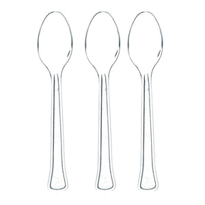 Amscan_OO Tableware - Spoons, Forks, Knives & Tongs Clear Apple Red Premium Plastic Spoons 20pk