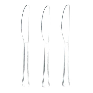 Amscan_OO Tableware - Spoons, Forks, Knives & Tongs Clear Magenta Premium Plastic Knives 20pk