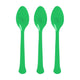 Amscan_OO Tableware - Spoons, Forks, Knives & Tongs Festive Green Festive Green Premium Plastic Spoons 20pk