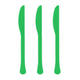 Amscan_OO Tableware - Spoons, Forks, Knives & Tongs Festive Green Jet Black Premium Plastic Knives 20pk