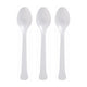 Amscan_OO Tableware - Spoons, Forks, Knives & Tongs Frosty White Frosty White Premium Plastic Spoons 20pk