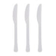 Amscan_OO Tableware - Spoons, Forks, Knives & Tongs Frosty White Kiwi Premium Plastic Knives 20pk