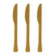 Amscan_OO Tableware - Spoons, Forks, Knives & Tongs Gold Magenta Premium Plastic Knives 20pk