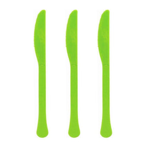 Amscan_OO Tableware - Spoons, Forks, Knives & Tongs Kiwi Kiwi Premium Plastic Knives 20pk