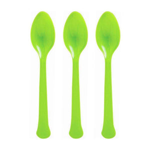 Amscan_OO Tableware - Spoons, Forks, Knives & Tongs Kiwi Kiwi Premium Plastic Spoons 20pk