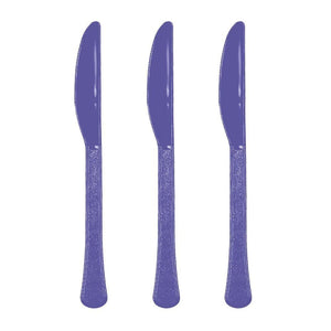 Amscan_OO Tableware - Spoons, Forks, Knives & Tongs New Purple Premium Plastic Knives 20pk