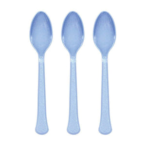 Amscan_OO Tableware - Spoons, Forks, Knives & Tongs Pastel Blue Pastel Blue Premium Plastic Spoons 20pk