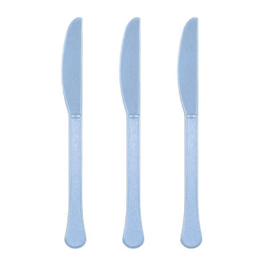 Amscan_OO Tableware - Spoons, Forks, Knives & Tongs Pastel Blue Premium Plastic Knives 20pk