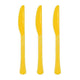 Amscan_OO Tableware - Spoons, Forks, Knives & Tongs Yellow Sunshine Yellow Sunshine Premium Plastic Knives 20pk