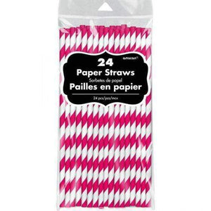 Amscan_OO Tableware - Straws Apple Red Apple Red Paper Straws 19cm 24pk