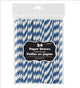 Amscan_OO Tableware - Straws Bright Royal Blue Jet Black Paper Straws 19cm 24pk