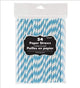 Amscan_OO Tableware - Straws Caribbean Blue Caribbean Blue Paper Straws 19cm 24pk