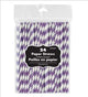 Amscan_OO Tableware - Straws New Purple Apple Red Paper Straws 19cm 24pk