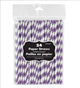 Amscan_OO Tableware - Straws New Purple Bright Pink Paper Straws 19cm 24pk